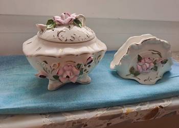Polska porcelana - szkatułka, puzderko ,serwetnik