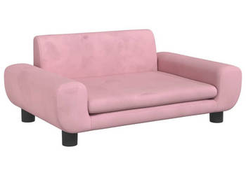 Sofa dla dzieci różowa 70x45x33 cm aksamit WM-3196389