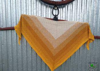 Handmade ręcznie robiona chusta na szydełku PIASEK PUSTYNI