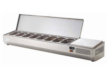 Nadstawka chłodnicza VRX 1400x330 6xGN 1/4 ESL3861SN z pokrywą nierdzewną