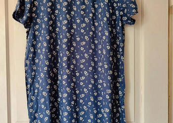 Wiskozowa tunika/sukienka w kwiatki r. M/L H&M Divided