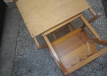 Krzesełko rozkładane drewniane dla dzecka