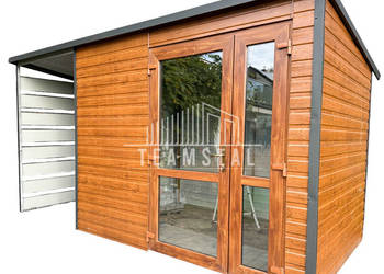 SCHOWEK - DOMEK OGRODOWY 2,5m x 2m + wiata 1,3m TS511