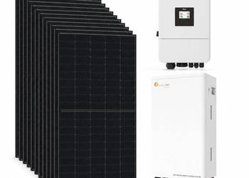 Zestaw fotowoltaiczny hybrydowy 7 kWp - falownik DEYE SG05LP3 6