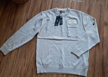 nowy bawełniany beżowy sweter stone island rozmiar z metki 2XL