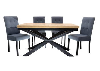 Zestaw Loftowy 4 stół + krzesła