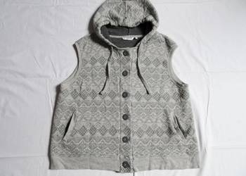 New Look Bluza Kamizelka Szara Wzorek Ciepła 42 44