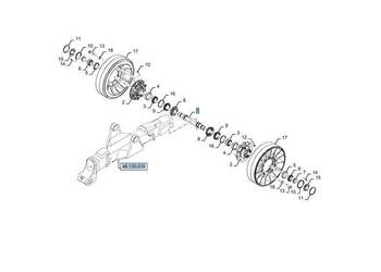 Wałek 84202392 CASE QUADTRAC