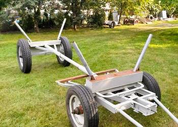 Masywny wóz metalowy — koła 16" (przód) / 20" (tył) + Koła z piastami i osi