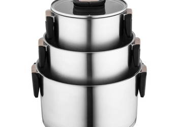 Zestaw garnków SMART – 6 elementów (16/20/24 cm)