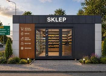 Kontener pawilon handlowy, usługowy  5,0 x 6,0m