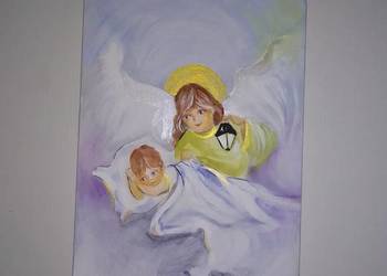 Obraz dla dziecka malowany na desce