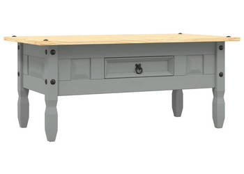 Stolik sosnowy w meksykańskim stylu Corona szary 100x55x44 cm WM-282625