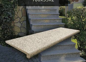 Schodek Granitowy G682 100x35x2 stopnica Bullnose | Obrzeże basenowe