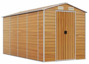 vidaXL Szopa ogrodowa, jasny brąz, 191x385x198 cm(SKU:3188278)