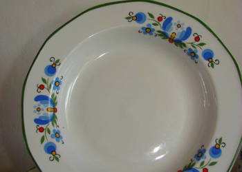 Lubiana wzór kaszubski talerz obiadowy PRL