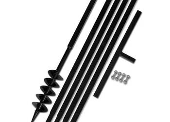 vidaXL Świder glebowy z uchwytem, 100 mm, przedłużany, 5 m, stal(SKU:270519