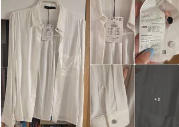 Nowa biała zdobiona elegancka koszula Mohito rozmiar 34 viskoza100%