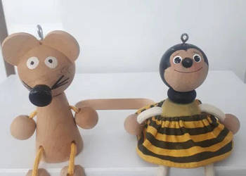 Zestaw drewnianych zabawek kolekcjonerskich