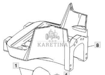 John Deere 8120 8220 8320 Podpora Ramy R173810