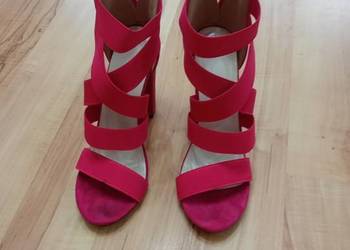 buty damskie różowe na obcasie 10cm  roz. 37 używane