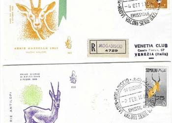 SOMALIA 1958/1959 FDC - polecone - obieg! Gratis wysyłka!