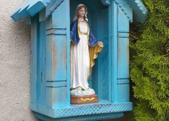 ,,Kapliczka z figurą Maryji "vintage