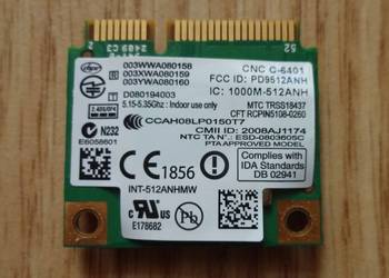 WiFi "512AN-HMW" do laptopa SONY PCG-8152M lub PCG-813M