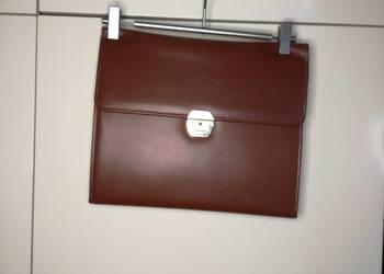 Aktówka ze skóry naturalnej w kolorze brązowym