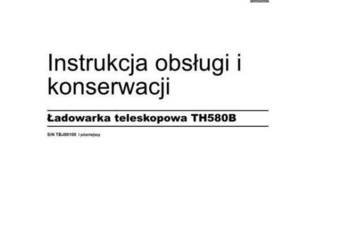 CAT CATERPILLAR TH 580 B ładowarka  instrukcja obsługi