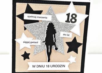 Kartka na 18 urodziny dla dziewczyny ręcznie robiona