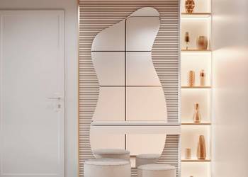 Lustro FLOW – nowoczesne lustro organiczne na ścianę do łazienki, sypialni