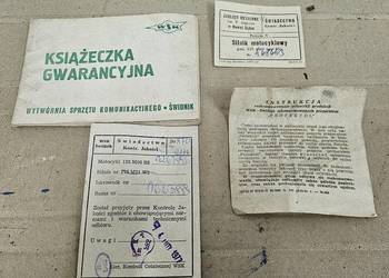 Świadectwo kontroli jakości Wsk 125 Książka gwarancyjna