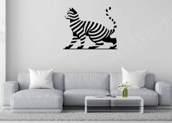 NAKLEJKA OZDOBNA NA ŚCIANĘ 100cm X 77cm BEZ TŁA KOT 3D