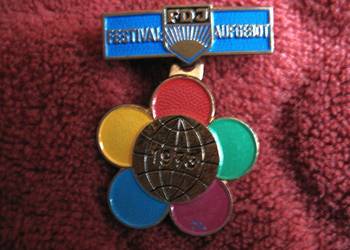 Broszka - Przypinka - metal - Festiwal Aufgebot 1973 Odznaka pamiątkowa