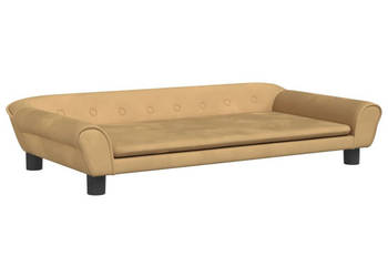 Sofa dla dzieci brązowa 100x50x26 cm aksamit WM-3196398