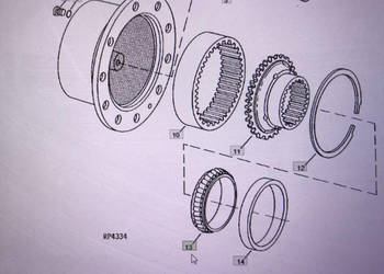 John Deere JD9050/pierścień wewnętrzny/John Deere 4555/4755/4955 Pasuje do…