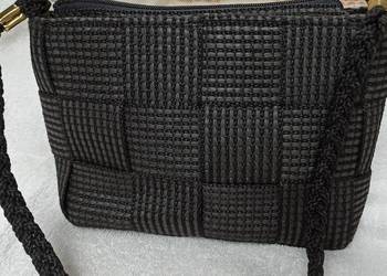 Torebka czarna patchwork made in italy włoska elegancka listonoszka