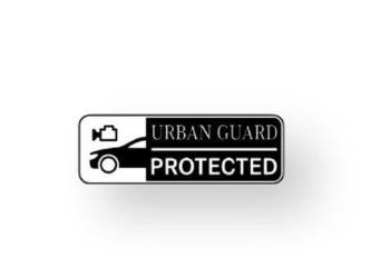 MERCEDES Tabliczka ostrzegawcza naklejka na szybe URBAN GUARD PROTECTED