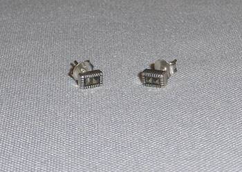 W.Kruk Srebrne kolczyki/wkręty z markazytami W.Kruk Srebrne kolczyki/wkręty z markazytami