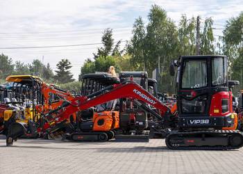 Minikoparka waga 4000 kg, silnik KUBOTA + łyżki transport leasing NOWA