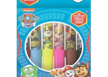 dmuchane markery z szablonami psi patrol, psi patrol mazaki dmuchane paw
