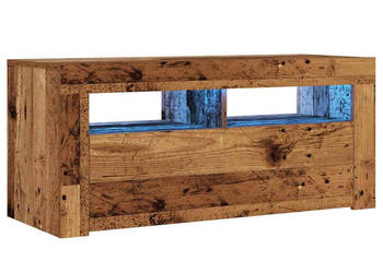 Szafka pod TV z oświetleniem LED stare drewno 90x35x40 cm WM-856321