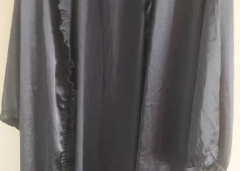 Ekskluzywny nowy czarny satynowy szlafrok Boohoo roz 40-46.