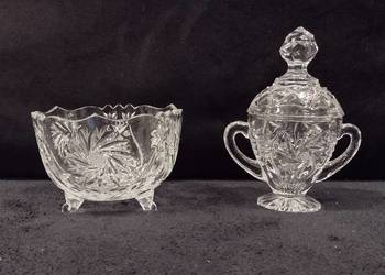 Cukiernica + misa/bomboniera kryształ zestaw