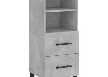 Szafka szarość betonu 345x34x90 cm materiał drewnopochodny WM-828696