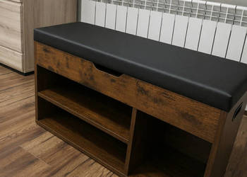 Szafka na buty z siedziskiem LOFT rustykalna 80 cm schowek