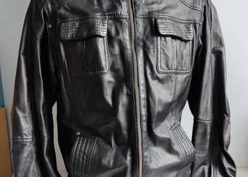 Kurtka skórzana męska Bershka czarna