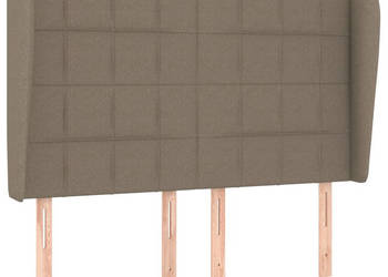 Zagłówek uszak taupe 147x23x118/128 cm tkanina WM-3117958