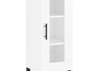 Szafka biała połysk 345x34x90 cm materiał drewnopochodny WM-828822